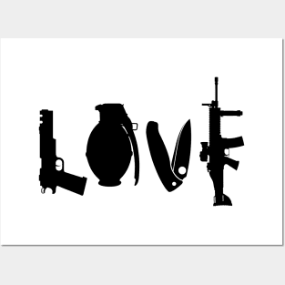 gun firearms love Posters and Art